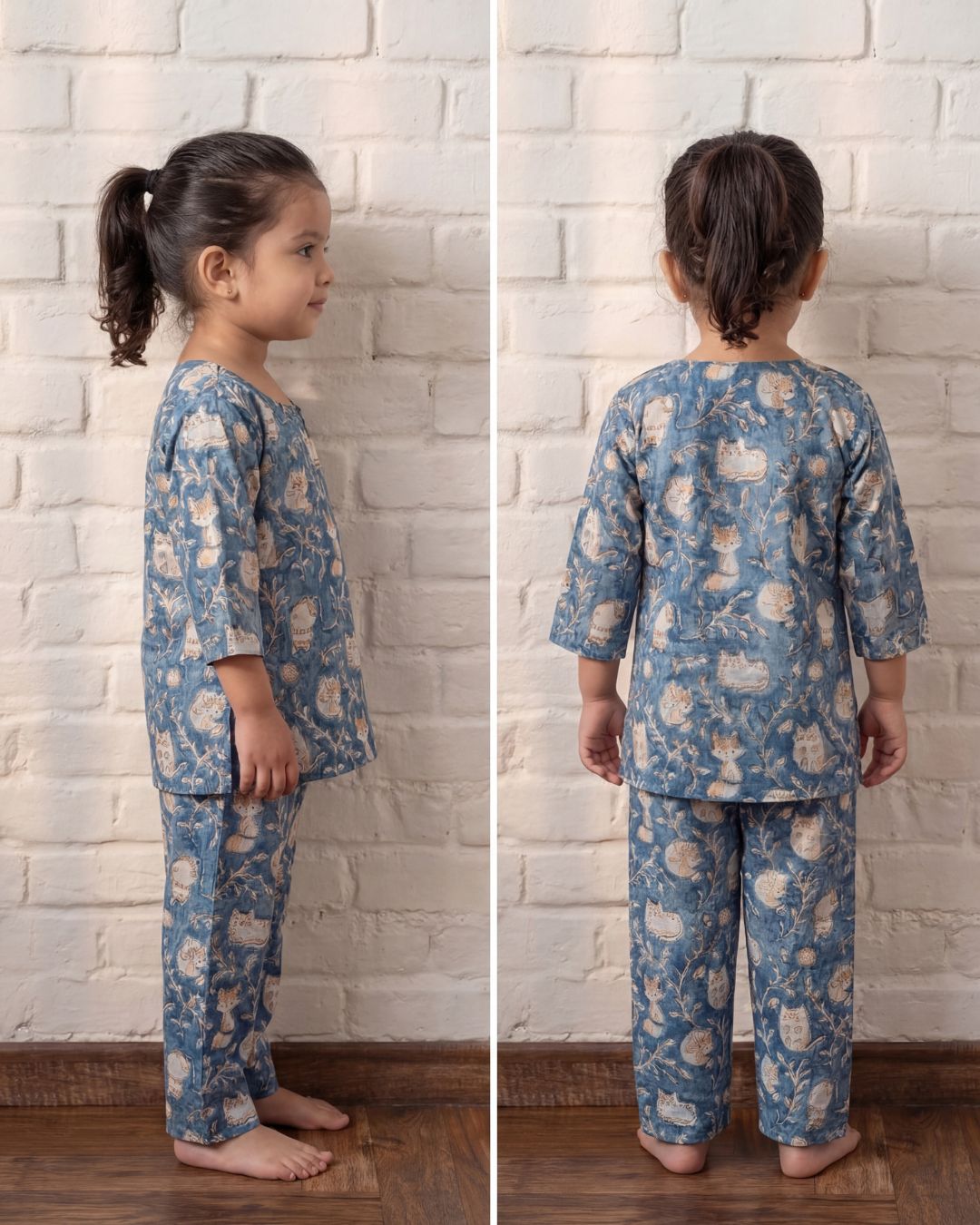 Princess Petals - Fox - Indigo Blue