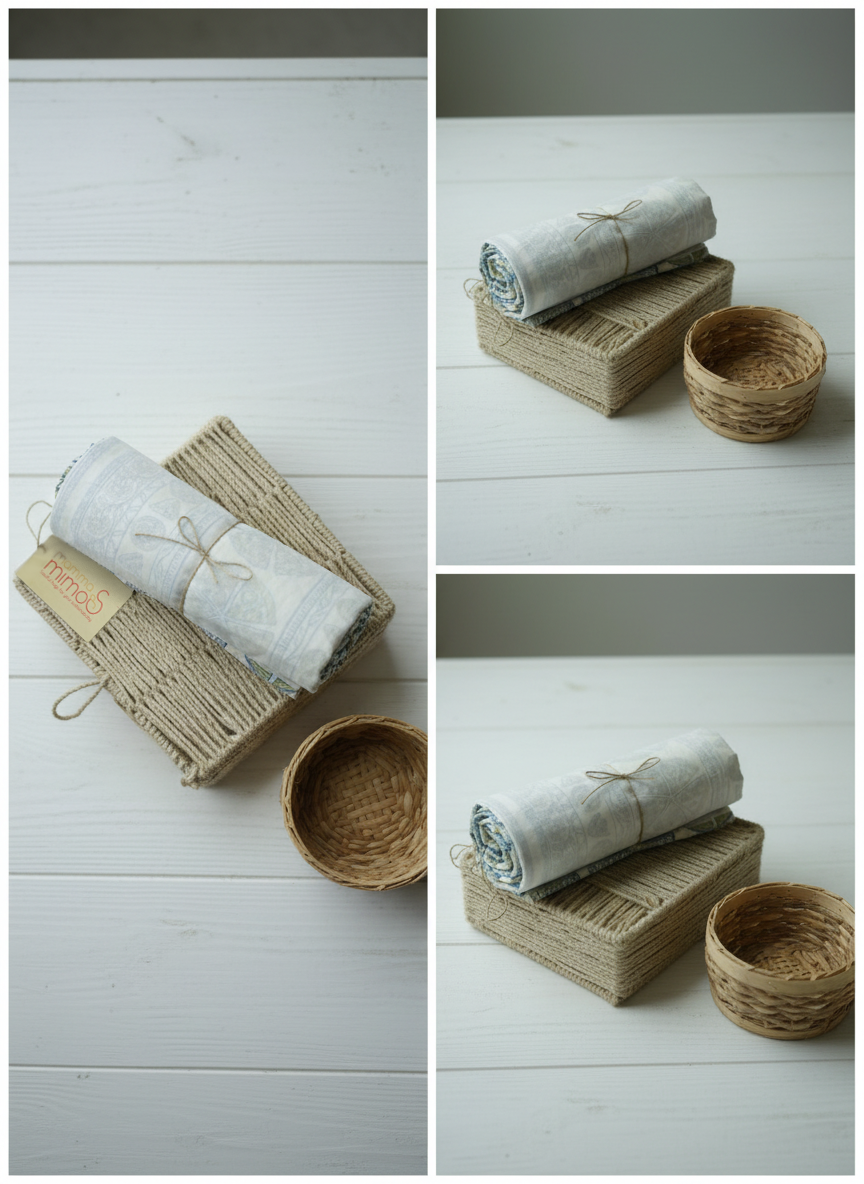 New Born Snuggles - Baby Dohar - Pizza - Indigo BLue