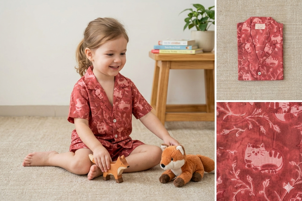 Mini Cozy Set - Fox - Turkey Red