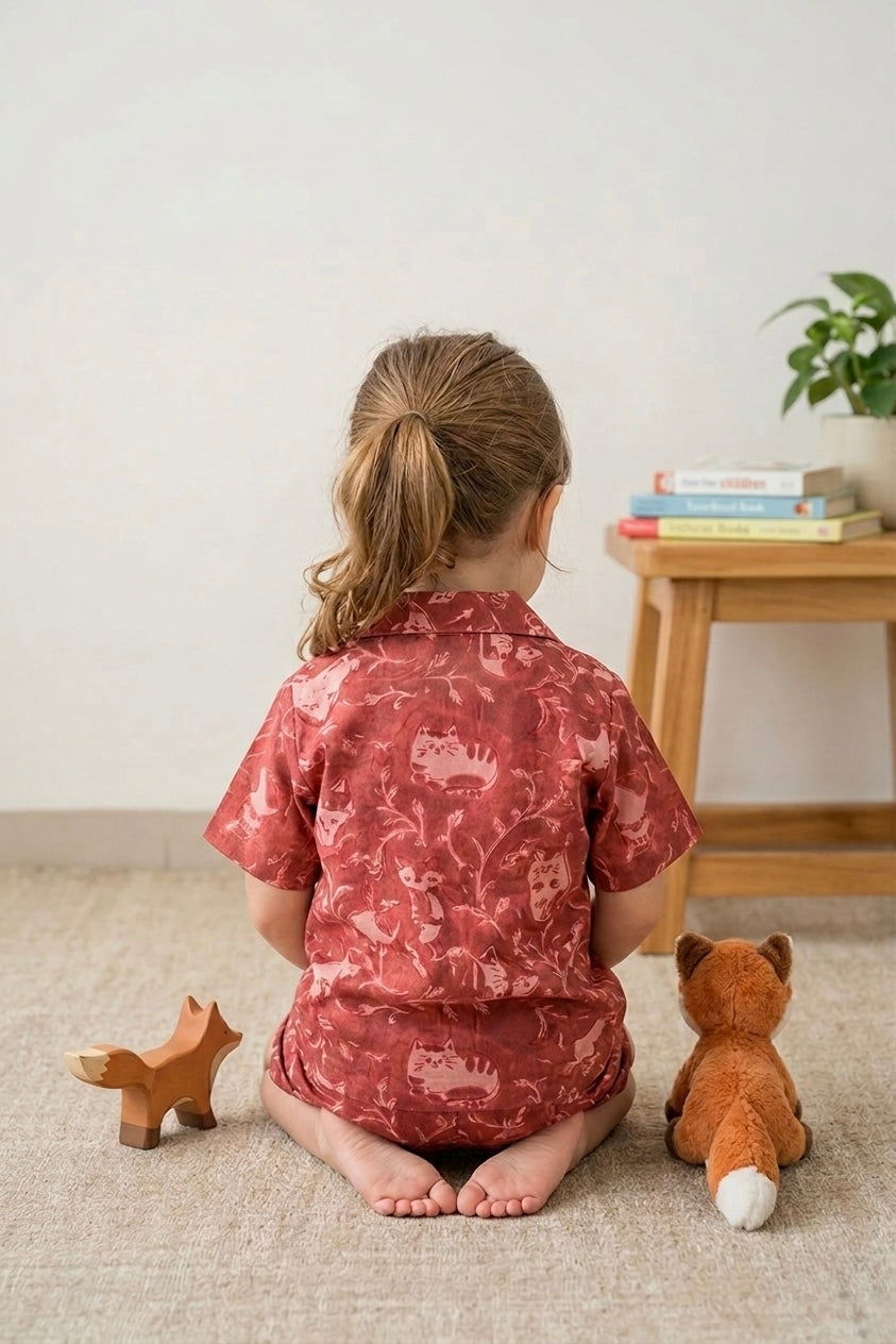 Mini Cozy Set - Fox - Turkey Red