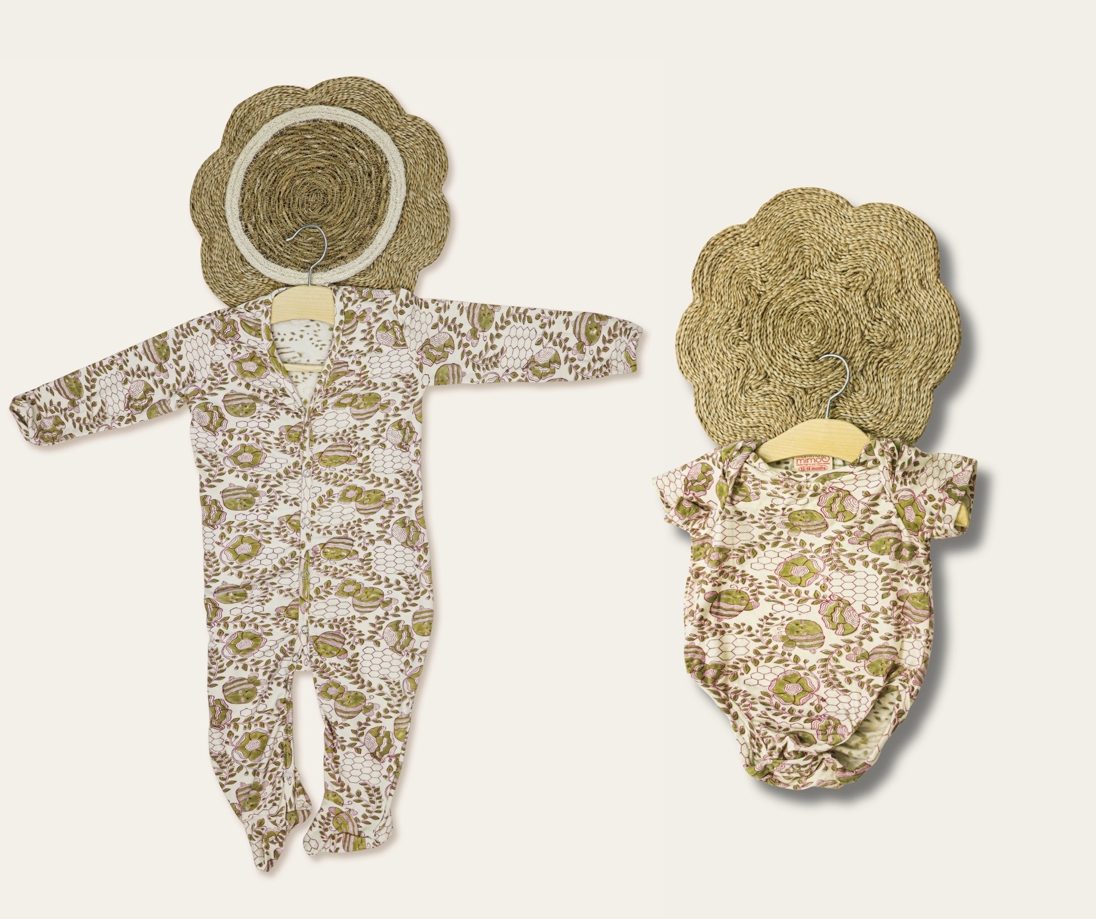 New Born Snuggles - Onesie Set- HoneyBee - Cedar Yellow