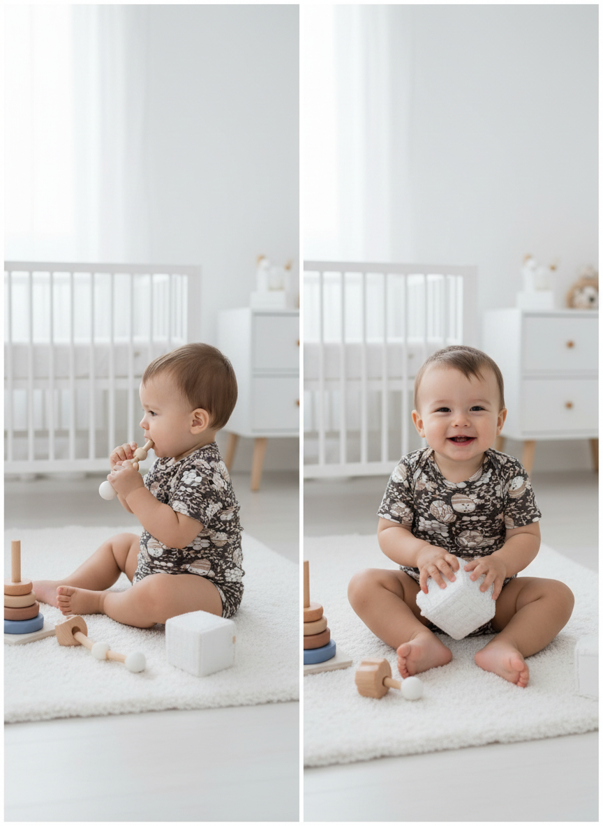 New Born Snuggles - Onesie Set- HoneyBee - Cedar Grey